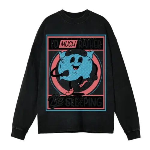 Antisocial Si Acid Wash Oversized Long Sleeve Shirt
