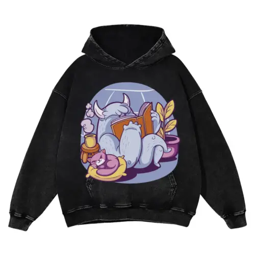 Yeti Acid Wash Oversized Hoodie