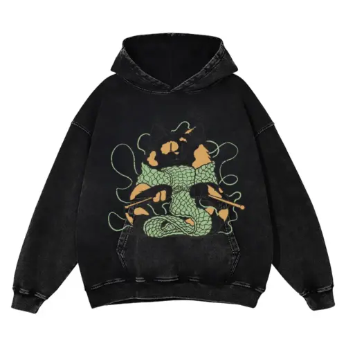 Weavecat Acid Wash Oversized Hoodie
