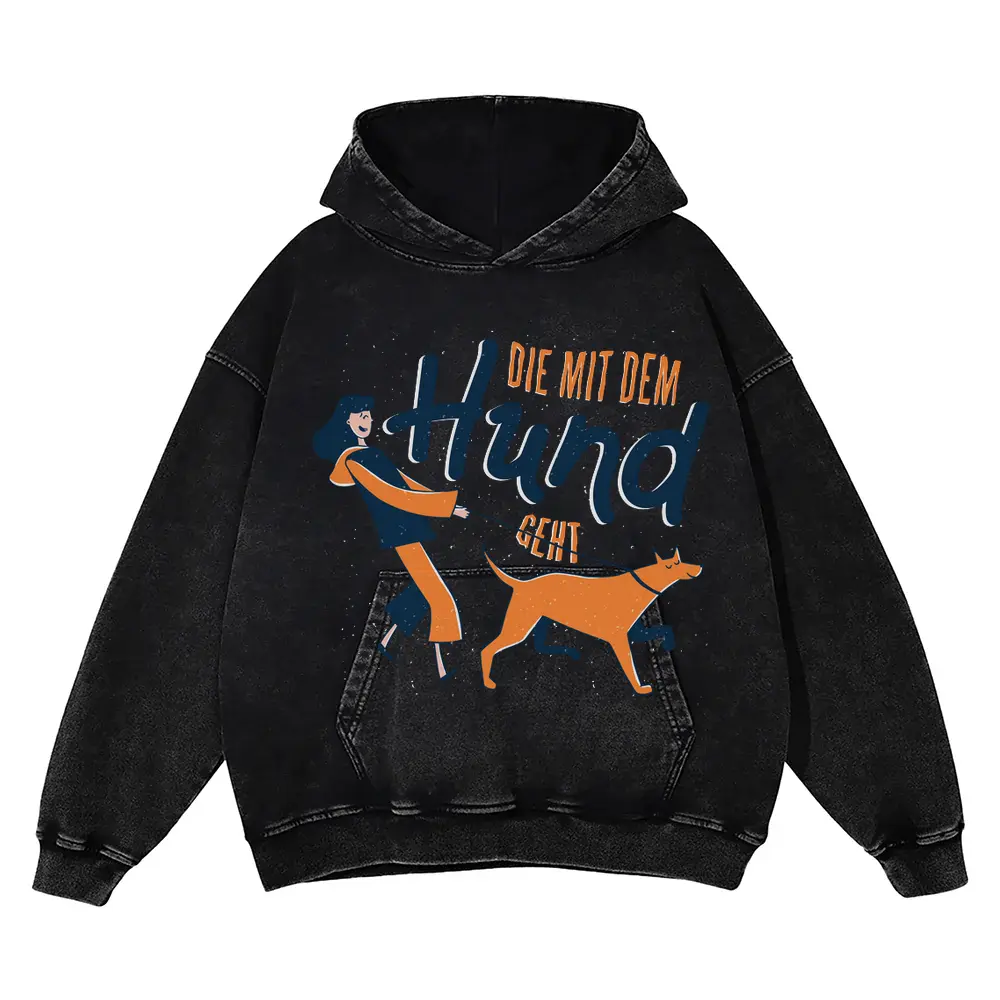 050 Hund Acid Wash Oversized Hoodie