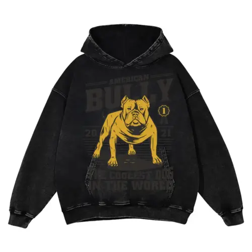 American Bully Acid Wash Oversized Hoodie