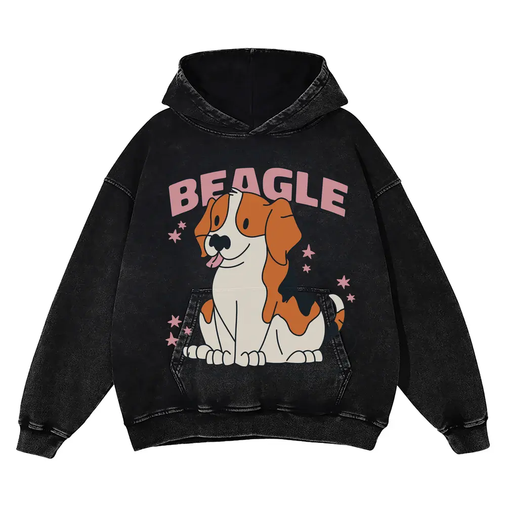 Anatomyofabeagle Acid Wash Oversized Hoodie