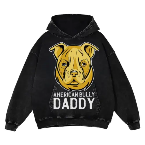 Americanbullydaddy Acid Wash Oversized Hoodie