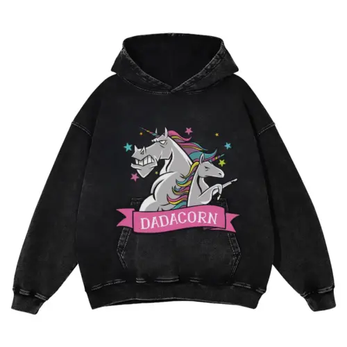 Dadcorn Acid Wash Oversized Hoodie