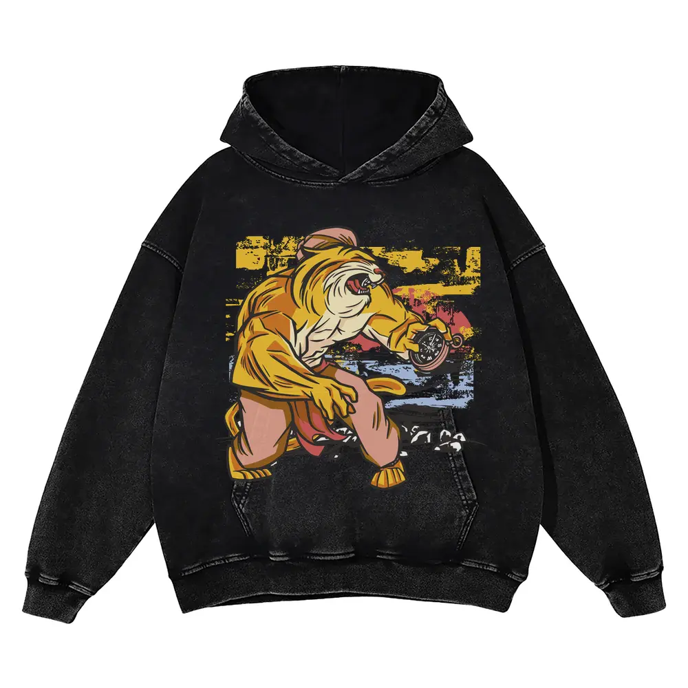 Adventure Acid Wash Oversized Hoodie