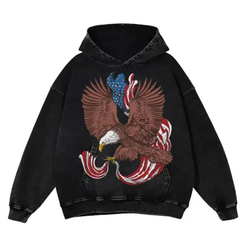 American Eagle A Acid Wash Oversized Hoodie