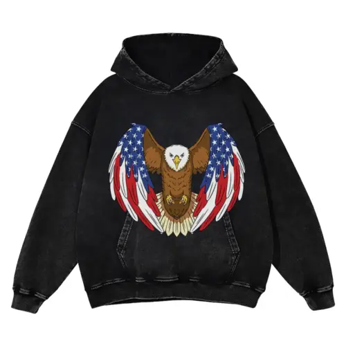 Americaneagle Acid Wash Oversized Hoodie