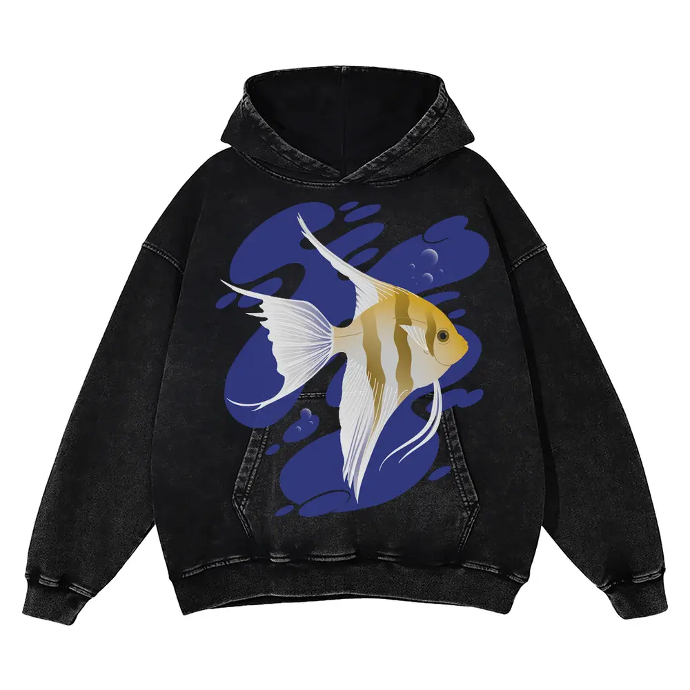 Angelfish Acid Wash Oversized Hoodie