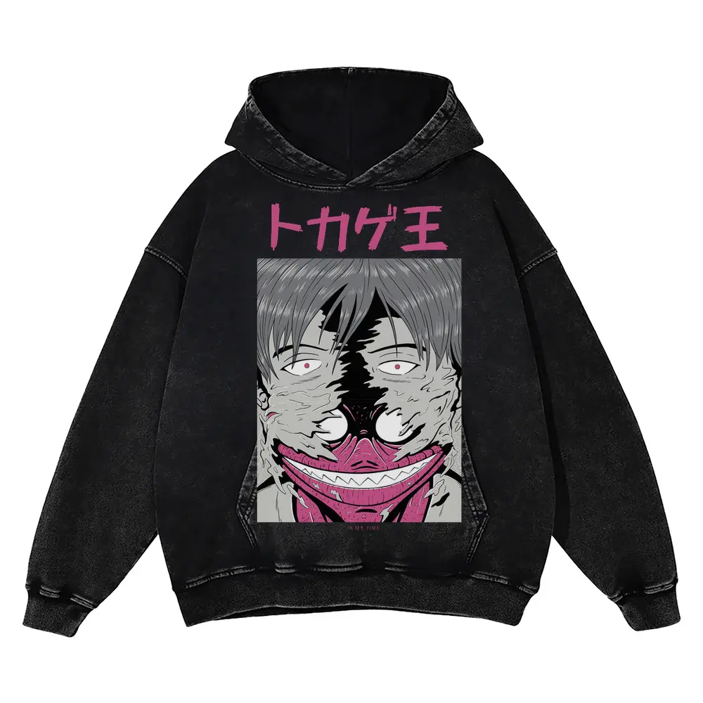 2 Acid Wash Oversized Hoodie