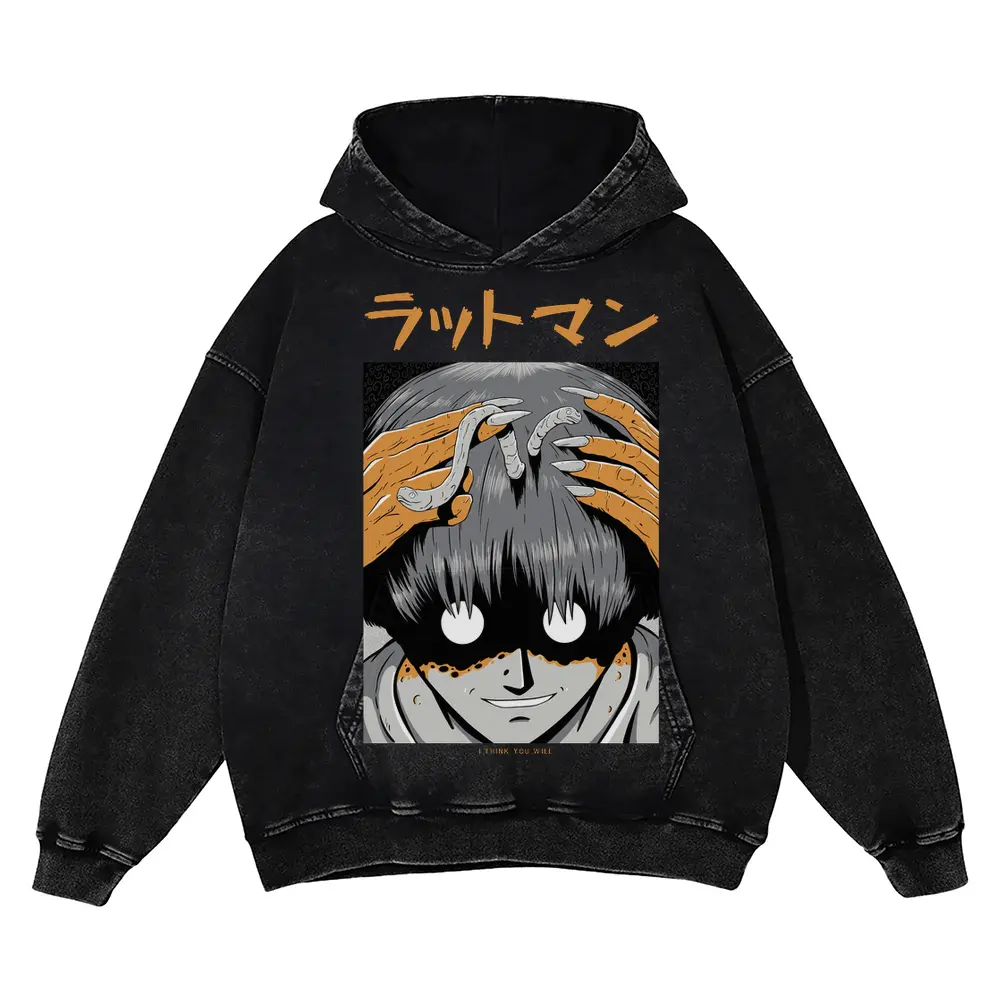4 Acid Wash Oversized Hoodie