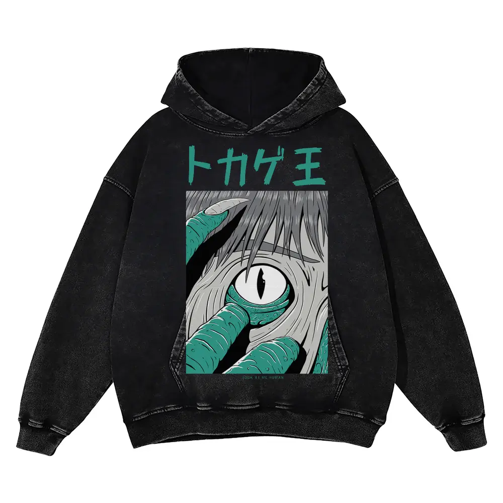 9 Acid Wash Oversized Hoodie