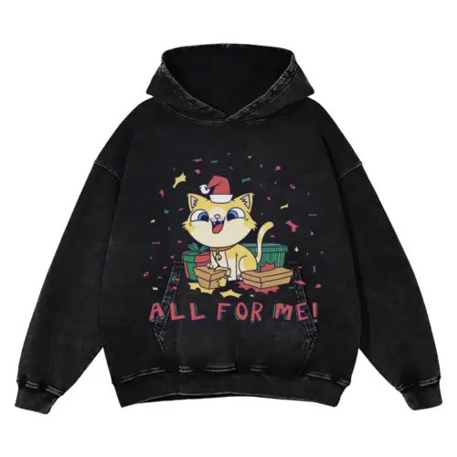 All For Me Acid Wash Oversized Hoodie