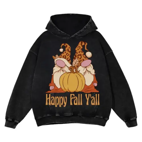 Autumngnomes Acid Wash Oversized Hoodie