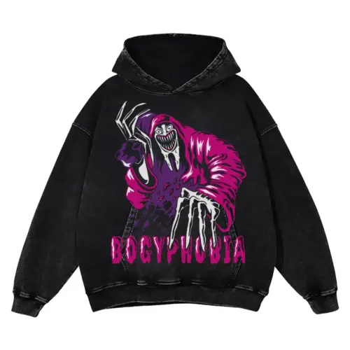 Bogyphobia Acid Wash Oversized Hoodie