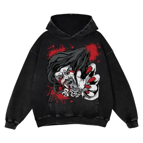 Bloody Mary Acid Wash Oversized Hoodie