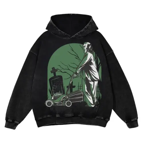 Zombie Acid Wash Oversized Hoodie