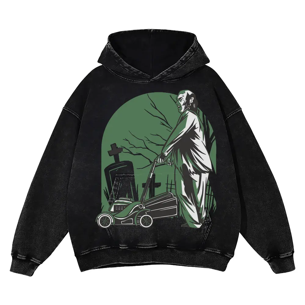 Zombie Acid Wash Oversized Hoodie