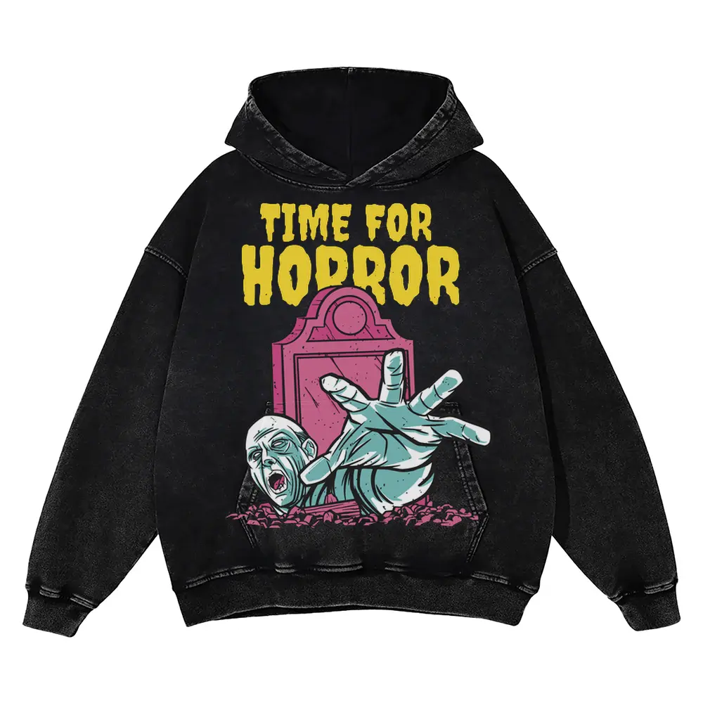 Zombie A Acid Wash Oversized Hoodie