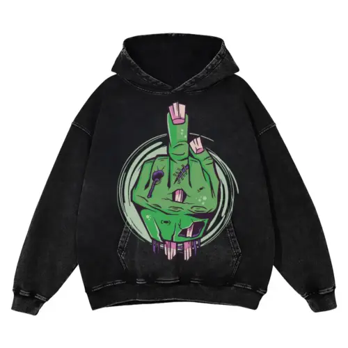 Zombiehand Acid Wash Oversized Hoodie