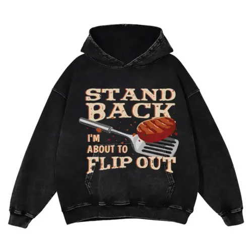 About To Flip Out Acid Wash Oversized Hoodie