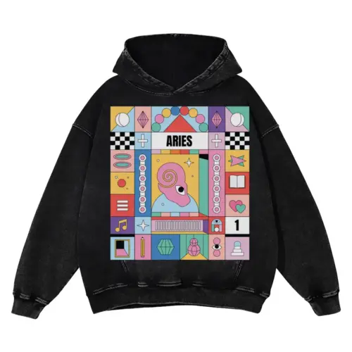 Aries Si Acid Wash Oversized Hoodie