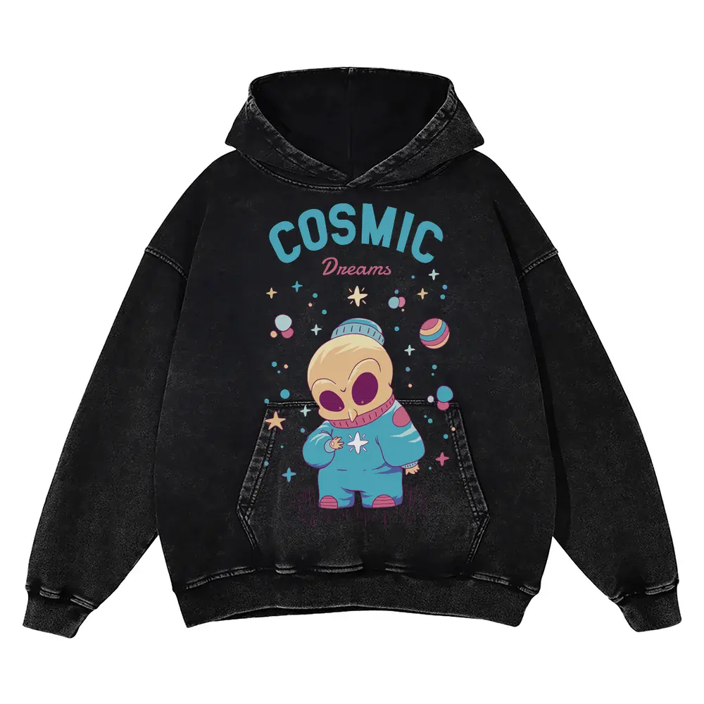 Spaceanimals D Acid Wash Oversized Hoodie