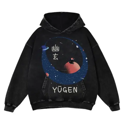 Yugen Acid Wash Oversized Hoodie