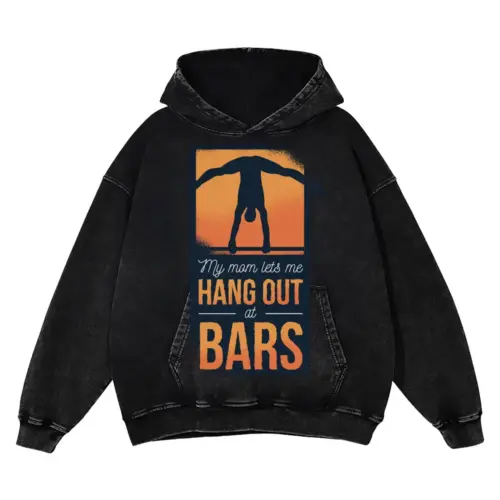 Bar Gymnast 0 Acid Wash Oversized Hoodie