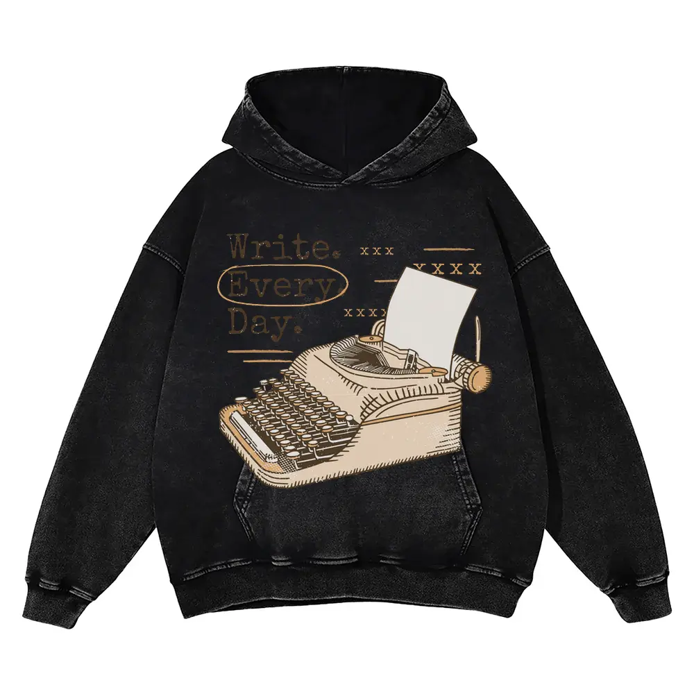 Writing Writeeveryday Creators Ep Acid Wash Oversized Hoodie