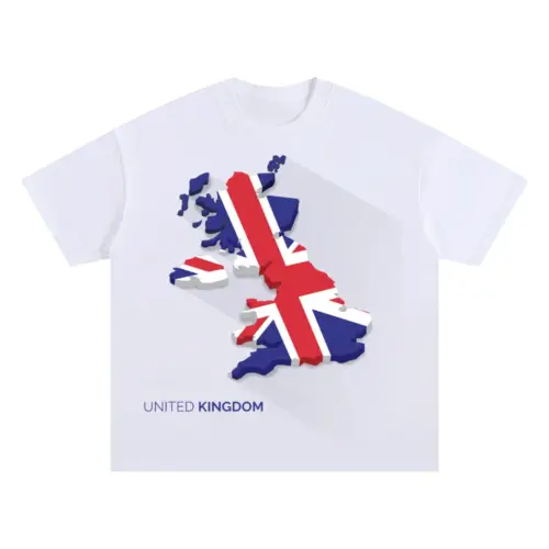 Uk A Oversized White Graphic Tee