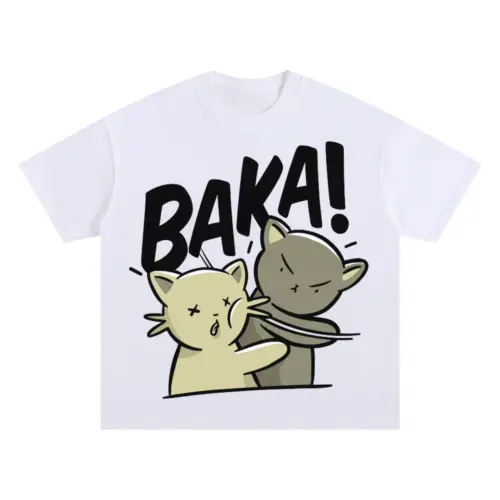 Baka Oversized White Graphic Tee