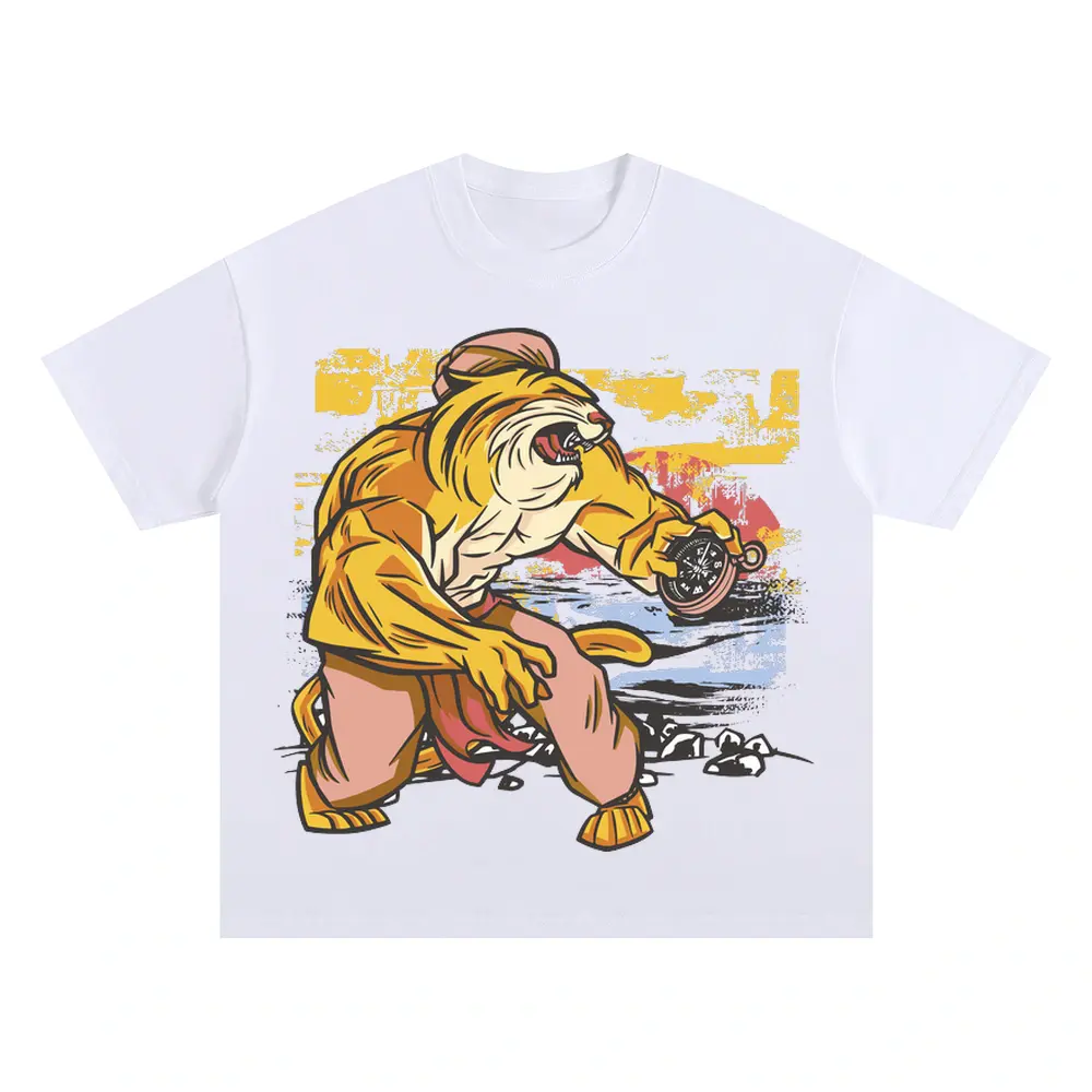 Adventure Oversized White Graphic Tee