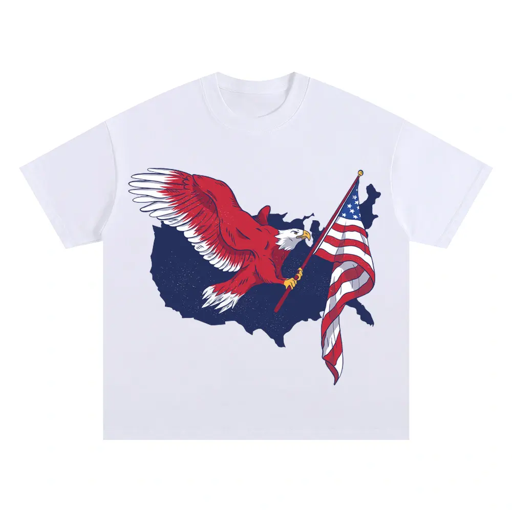 American Eagle 02 Hq Oversized White Graphic Tee