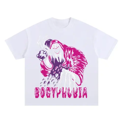 Bogyphobia Oversized White Graphic Tee