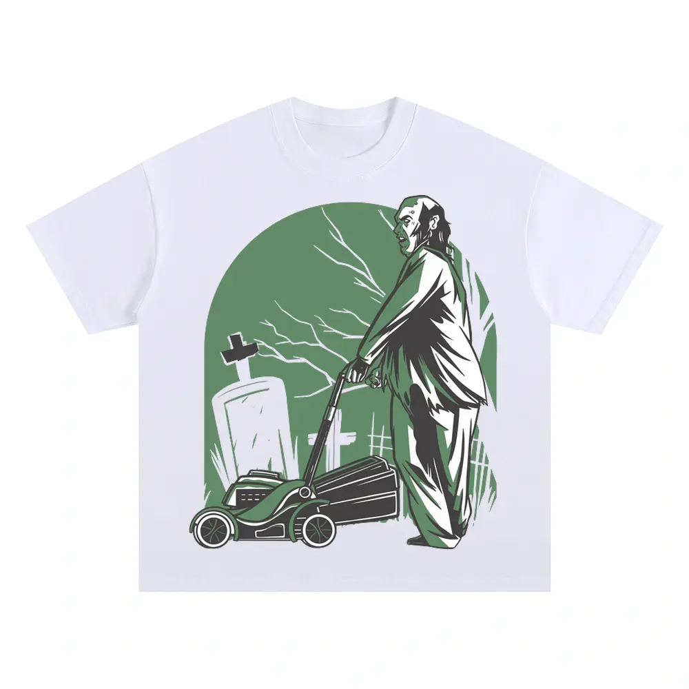 Zombie Oversized White Graphic Tee