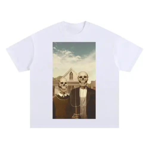 American Gothic Phonecase A Oversized White Graphic Tee
