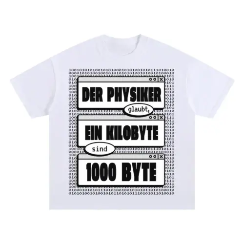 1000 Byte Oversized White Graphic Tee