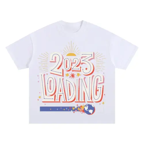 2023 Loading Oversized White Graphic Tee