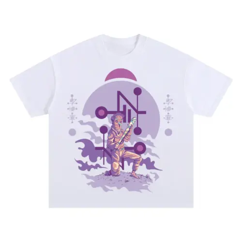 Alien Invasion A Oversized White Graphic Tee