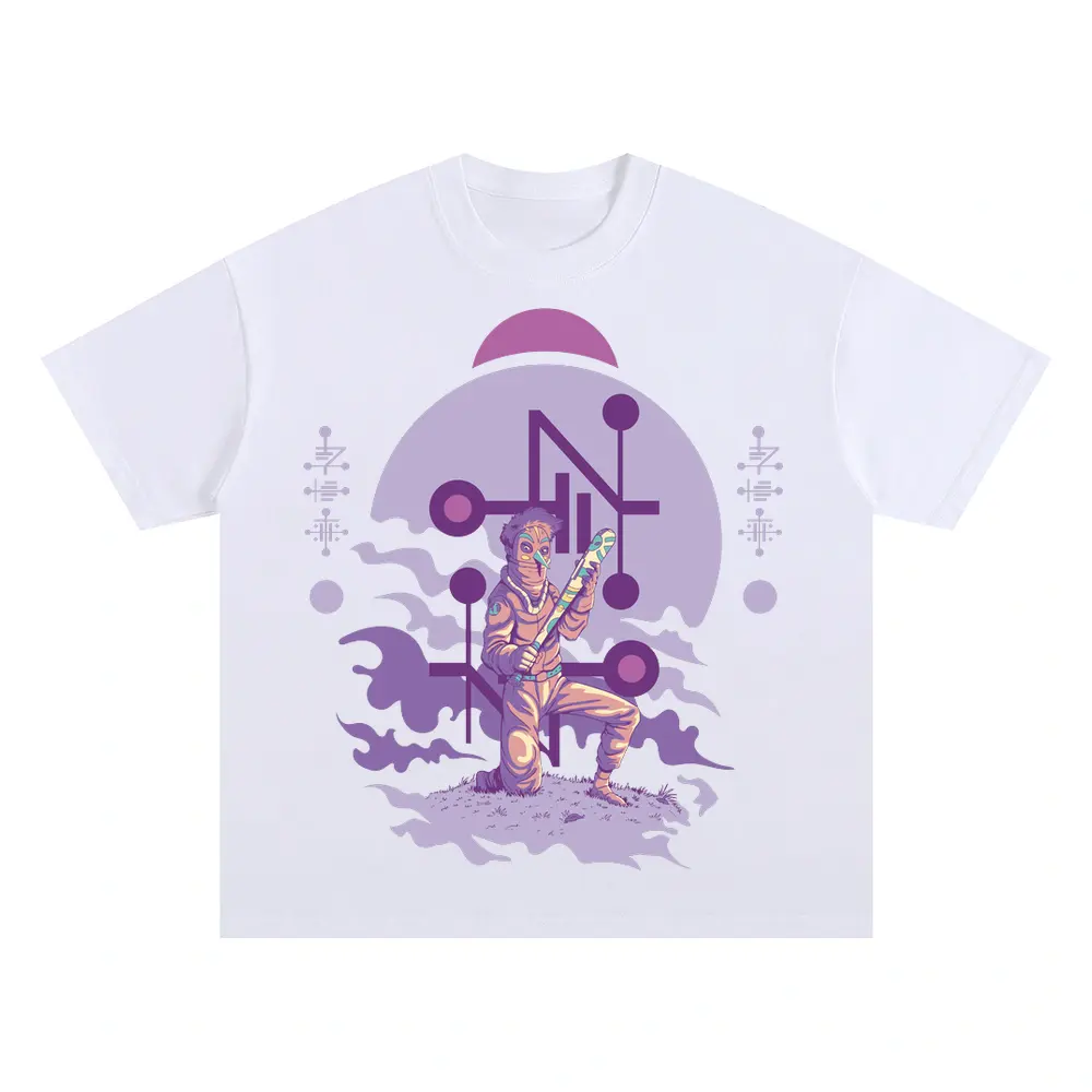 Alien Invasion A Oversized White Graphic Tee