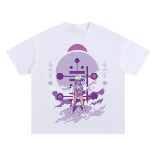 Alien Invasion Oversized White Graphic Tee