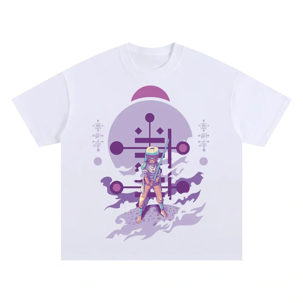 Alien Invasion Oversized White Graphic Tee
