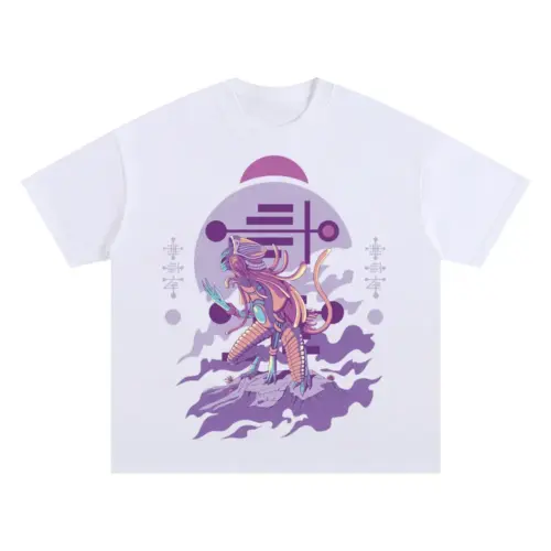 Alien Invasion 0 A Oversized White Graphic Tee