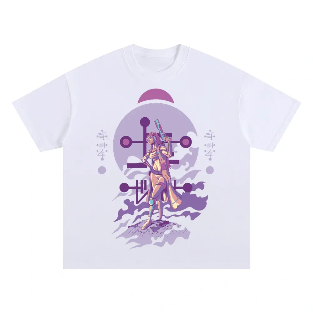 Alien Invasion G Oversized White Graphic Tee