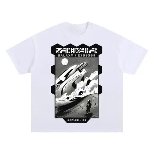 Astronauts F Oversized White Graphic Tee