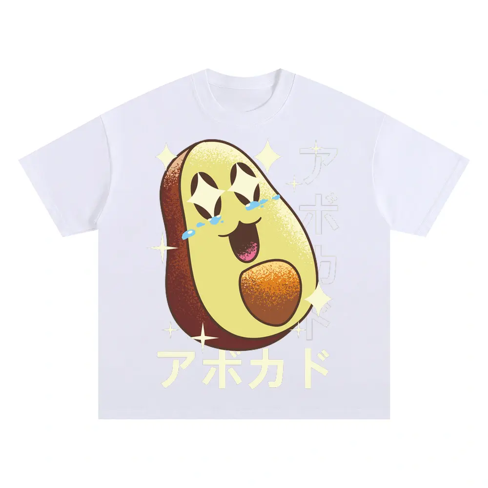 Avocadocrazykawaii Oversized White Graphic Tee