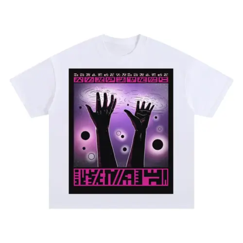 Beings Hands C Oversized White Graphic Tee