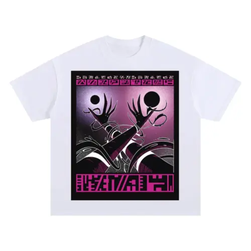 Beings Hands F Oversized White Graphic Tee