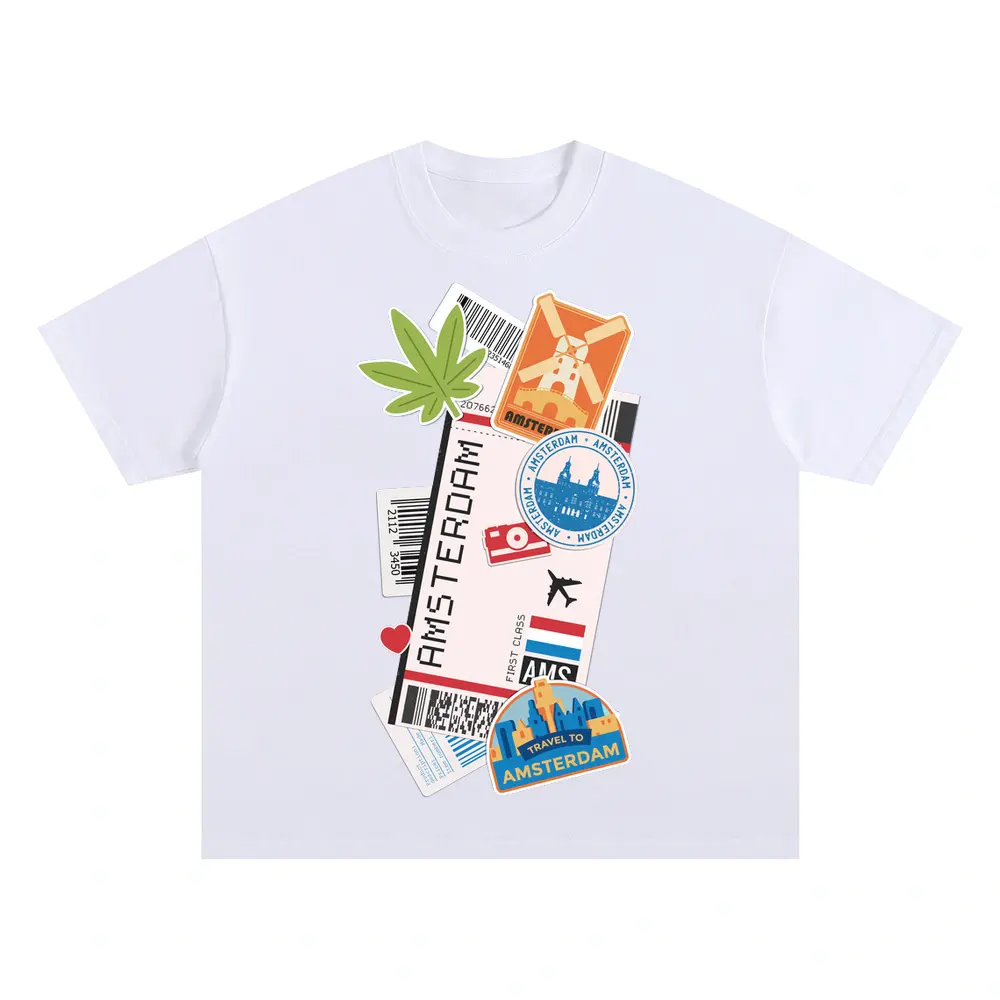 Boarding Pass Phone Case A Oversized White Graphic Tee