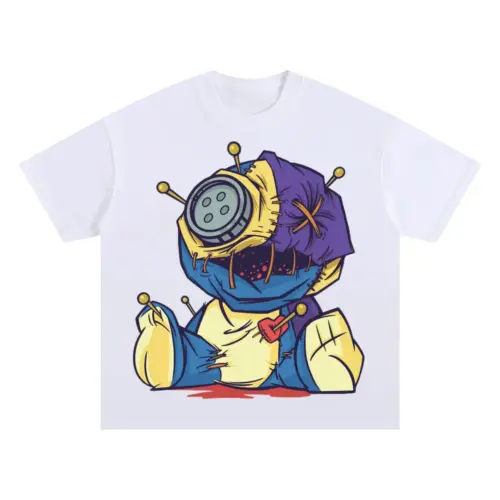 Voodoo Oversized White Graphic Tee
